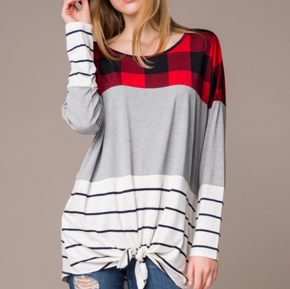 Lovely J Color Block Plaid